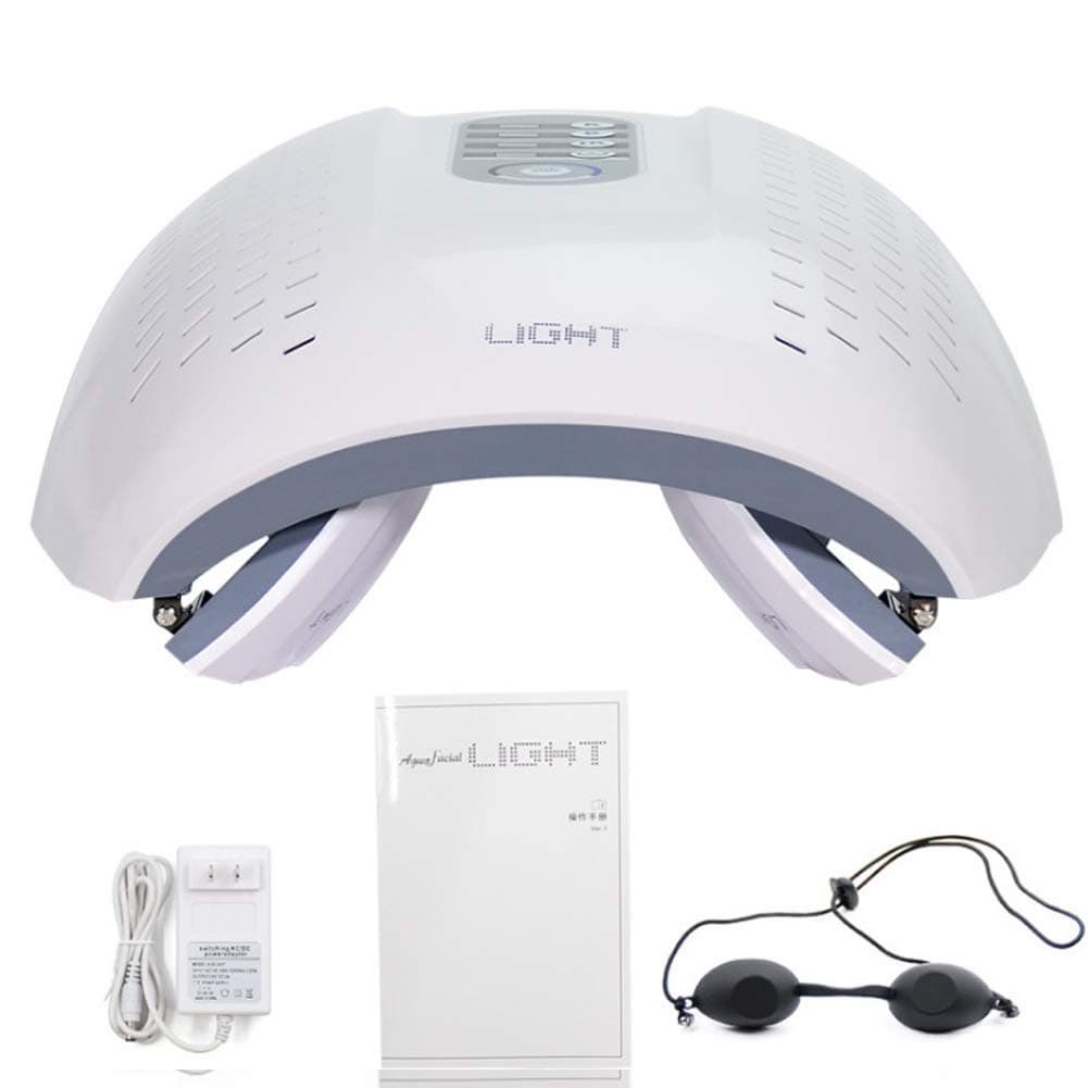 PDT LED Light Beauty Photodynamic Lamp Face Mask Photon Light Therapy Light Phototherapy Lamp Foldable Machine For Acne Remover 7 Colors-white