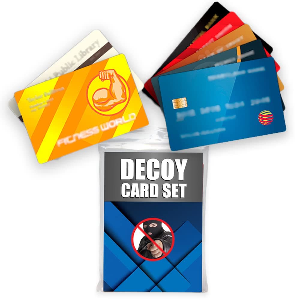 Anti-Theft Travel Wallet Decoy Cards – 6 Fake Credit Cards Pickpocket Protection