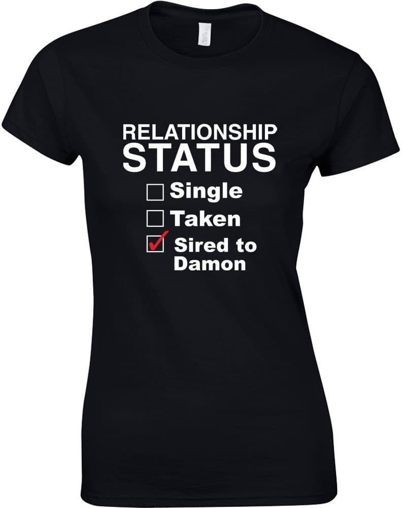 Sired to Damon, Ladies Printed T-Shirt