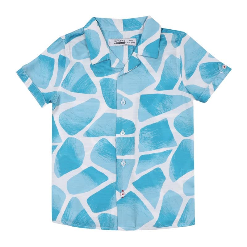 GLORYBOYZRegular Fit Designer Printed Kids & Junior Boys Shirt Junior Boys Aloha Shirt Half Sleeve Fashion Boys Summer Wear Soft Comfortable Shirts | Shirts for Boys