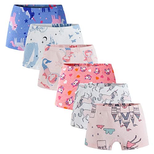 Soft 100% Cotton Girls' Panties Girlshort Little Girls' Underwear Toddler Undies