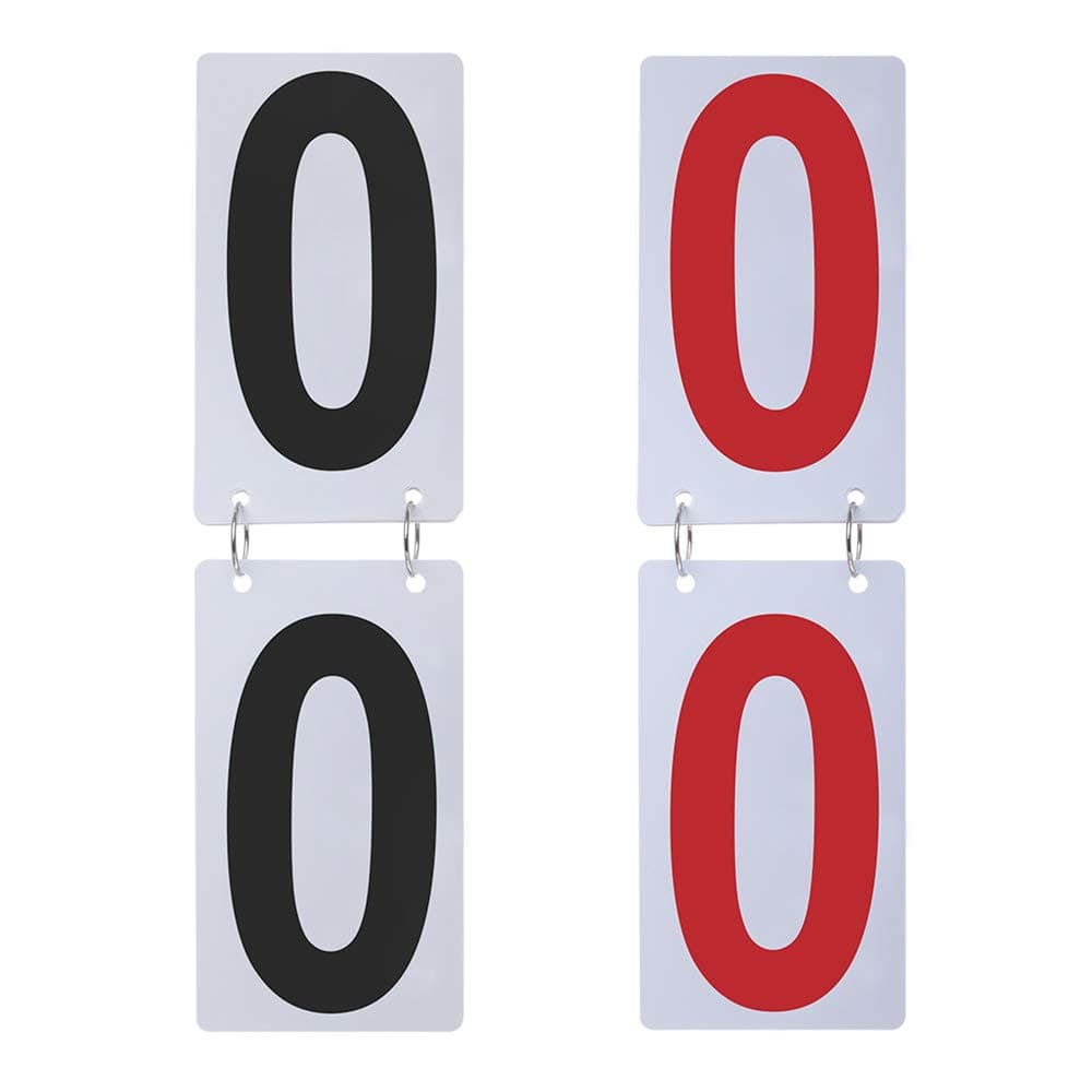 TopTie 2 Sets Tennis Score Keeper Visible 0-9 Double Sides Flip Scoreboard Numbers-Black-2.5 x 5 Inch