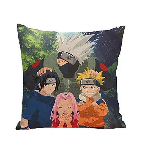 Ailancos Anime Naruto Throw Pillow Case Square Couch Cushion Cover Cosplay Decorative 18" x 18"