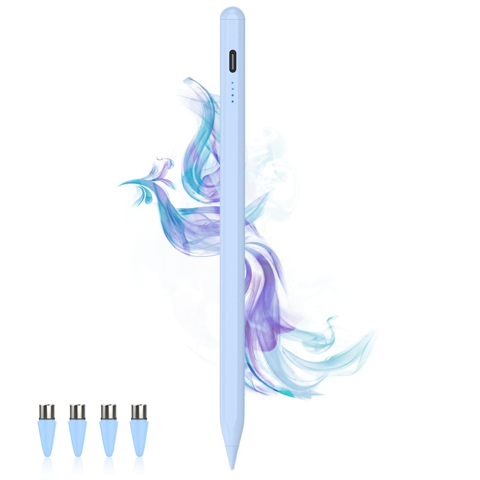 タッチスクリーン用スタイラスペン パワーディスプレイタブレットペン POMチップ 磁気デジタルタッチペン iPhone/iPad/iPad Pro/Lenovo/その他のiOS/Androidスマートフォンやタブレットデバイスに対応 (ブルー)