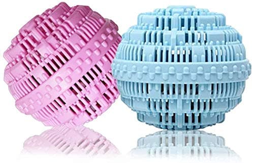 Eco-Friendly Wash Ball Super Laundry Washing Balls for 1500 Washings,all Natural Detergent Alternative,Set of 2(Light Blue and Light Purple)-10cm/4 inch