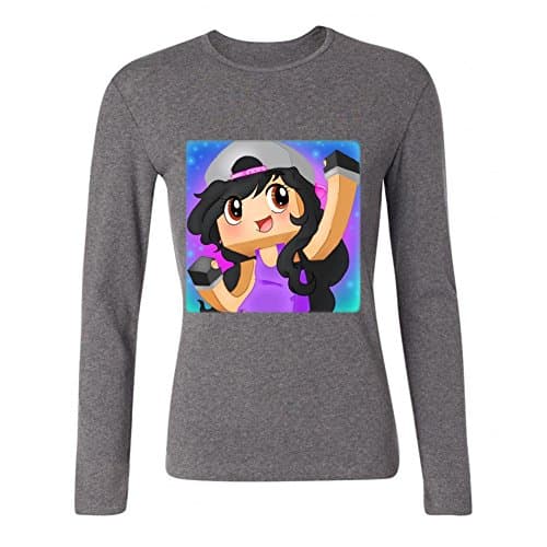 XersherM Women's Aphmau Gaming Long Sleeve T-Shirt Grey S