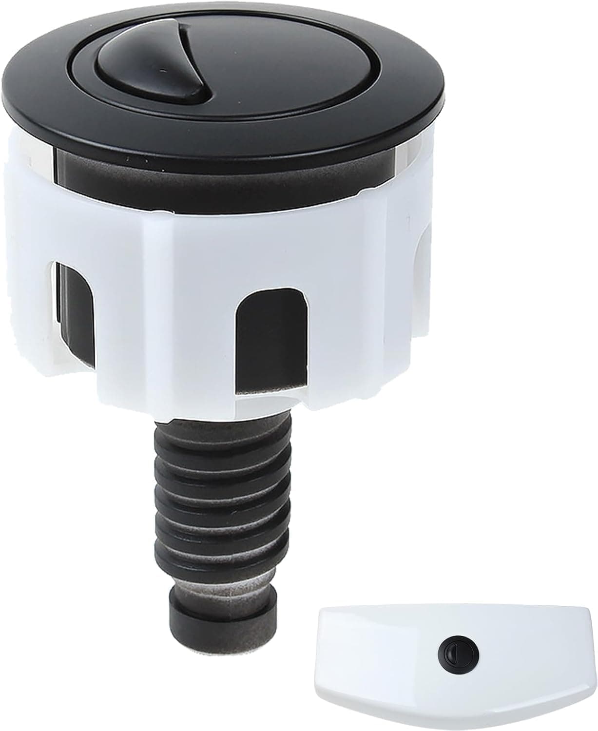 – Toilet Flush Button - Buttons with Ideal Flushing System - Push Button (Black)