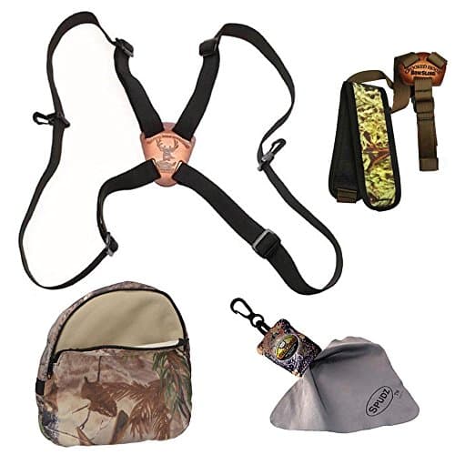 Crooked Horn Bowhunter039;s Kit: Slide N Flex Bino System Binocular Harness with Bow Sling