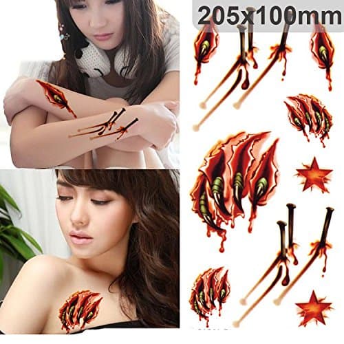 Halloween Temporary Face Tattoos Fake Tattoos Sticker for Women Men Children Kids Boys