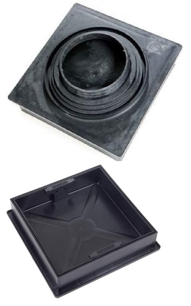 Clark Drain CD300SR Clear Opening 300mm x 300mm x 80mm (Overall Size Including Frame is 438mm x 438mm x 93mm Recessed Manhole Cover for Concrete or Screeding