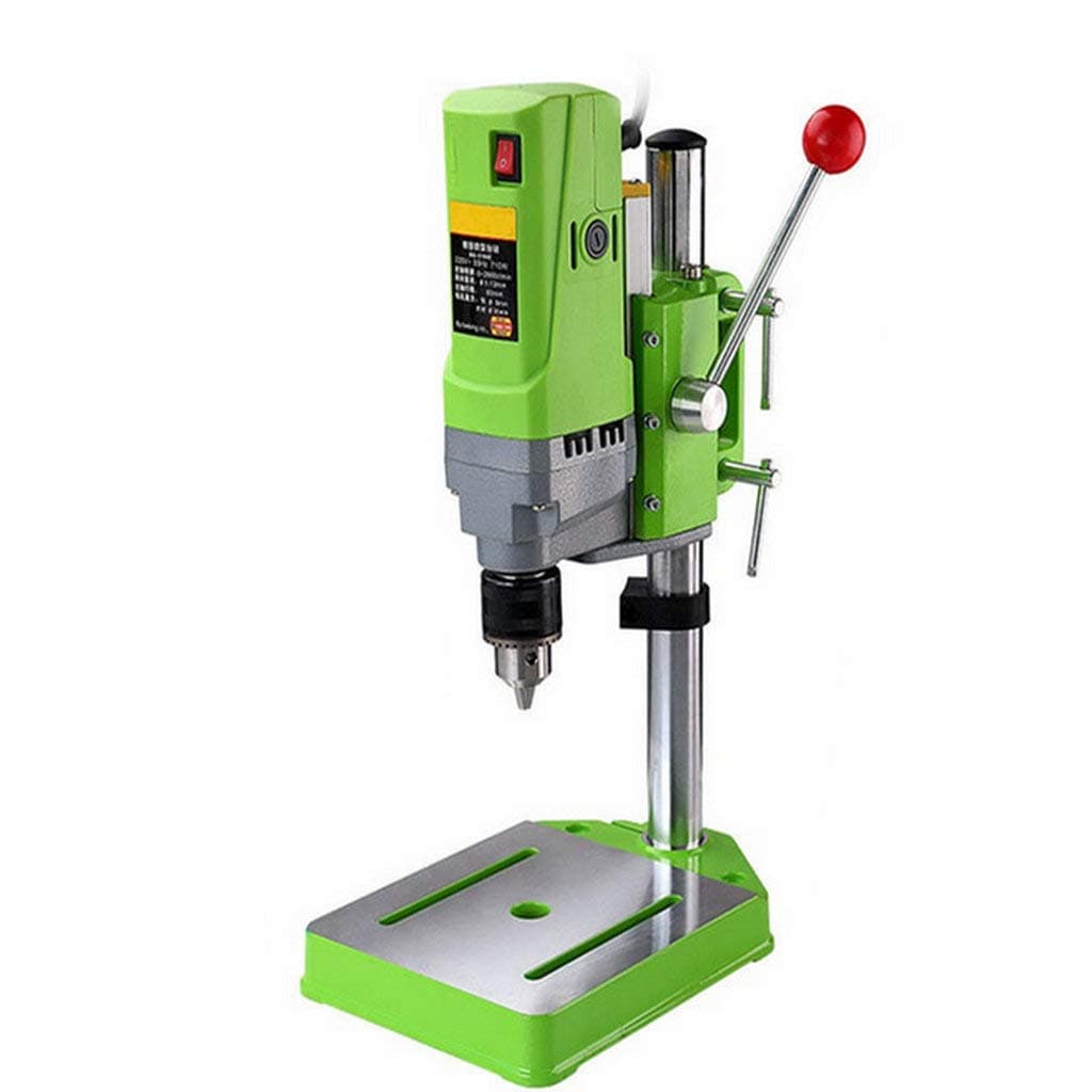 Bench Drill Stand 710W Mini Electric Bench Drilling Machine Drill Chuck 1-13mm, 6-Speed Mini Drill Press Machine with Cast Iron Base, 0-2800RPM, for DIY, Woodworking, Metal, Jewelry Making