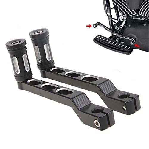 1 Set CNC Heel/Toe Shifter Gear Shift Pedal Lever Arms& Shifter Peg for Touring Softail Trike (Black)