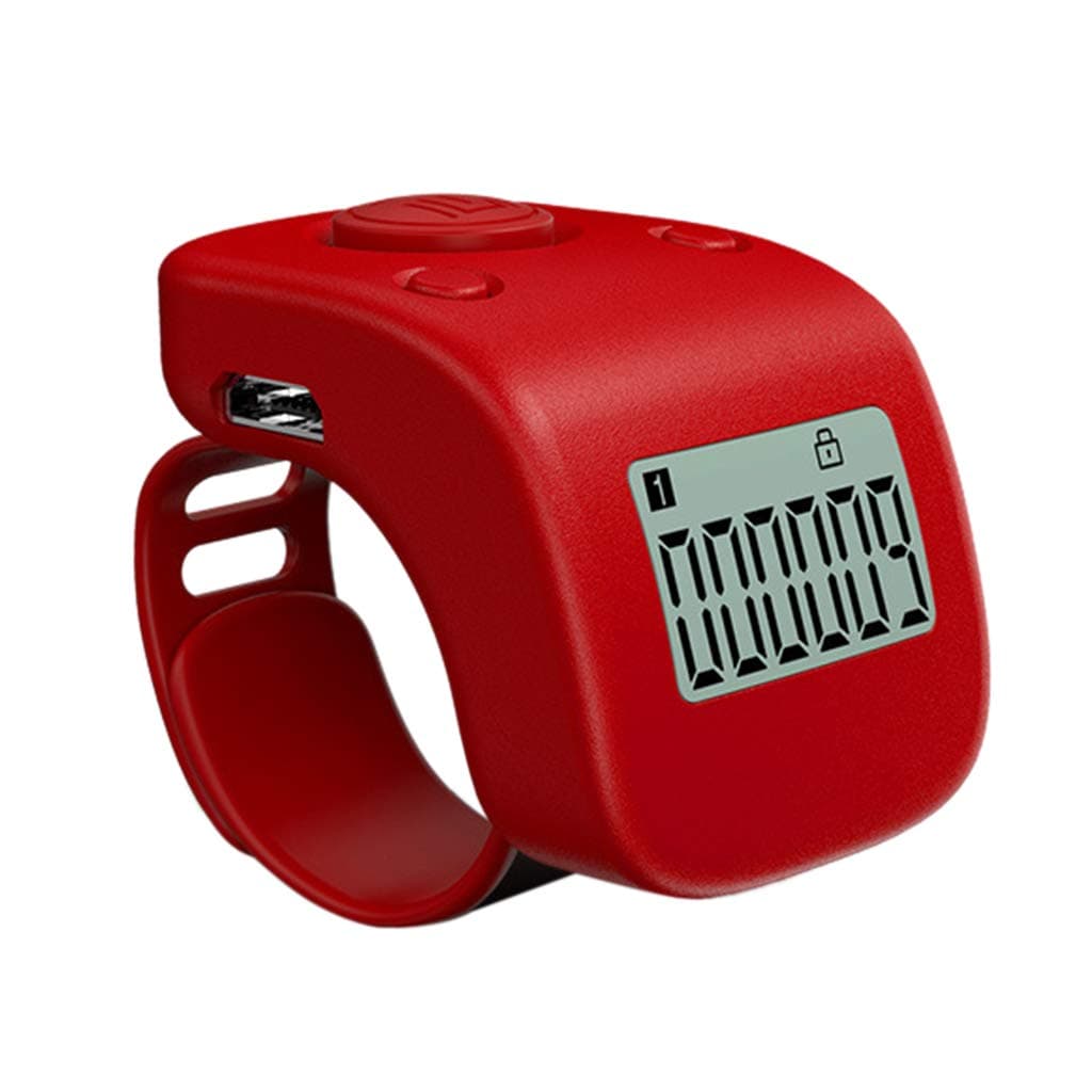BIlinli Mini Rechargeable Digital LCD Electronic Finger Ring Hand Tally Counter Six/6 Digit Buddha beads/Prayer Counter Clicker
