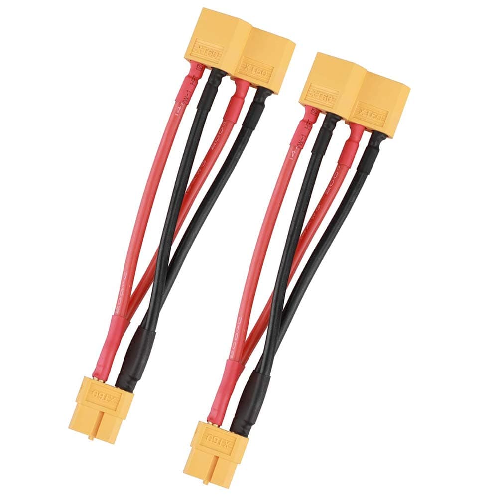 2pcs XT60 Parallel Battery Connector Cable Extension Y Splitter