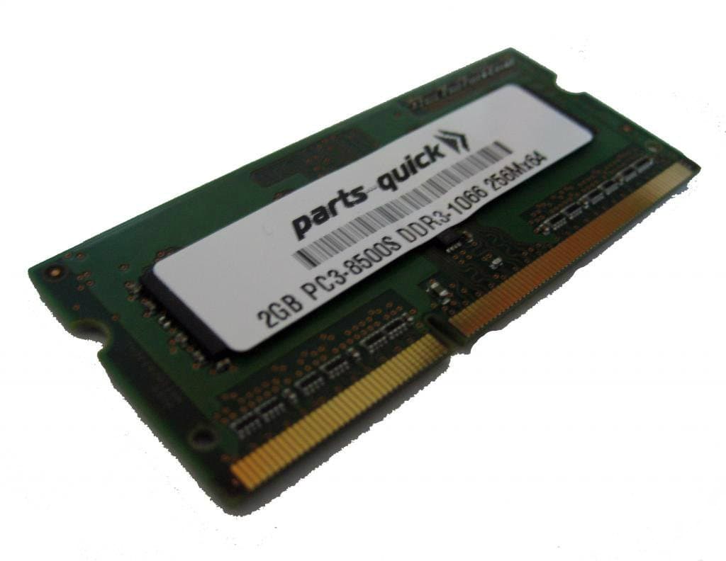 2GB DDR3 Memory Upgrade for Acer Aspire One D255E AOD255E-xxx PC3-8500 204 pin 1066MHz Laptop SODIMM RAM (PARTS-QUICK Brand)