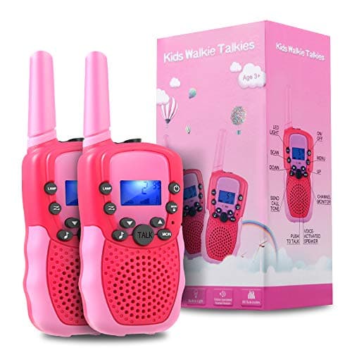 Easter Christmas Birthday Gifts for 3 4 5 6 7 8 Year Old Girls, OMWay Kids Walkie Talkies for Girls Toddlers, Outdoor Toys for Yard Backyard Hiking Camping Games, Top Stocking Stuffers for Kids.