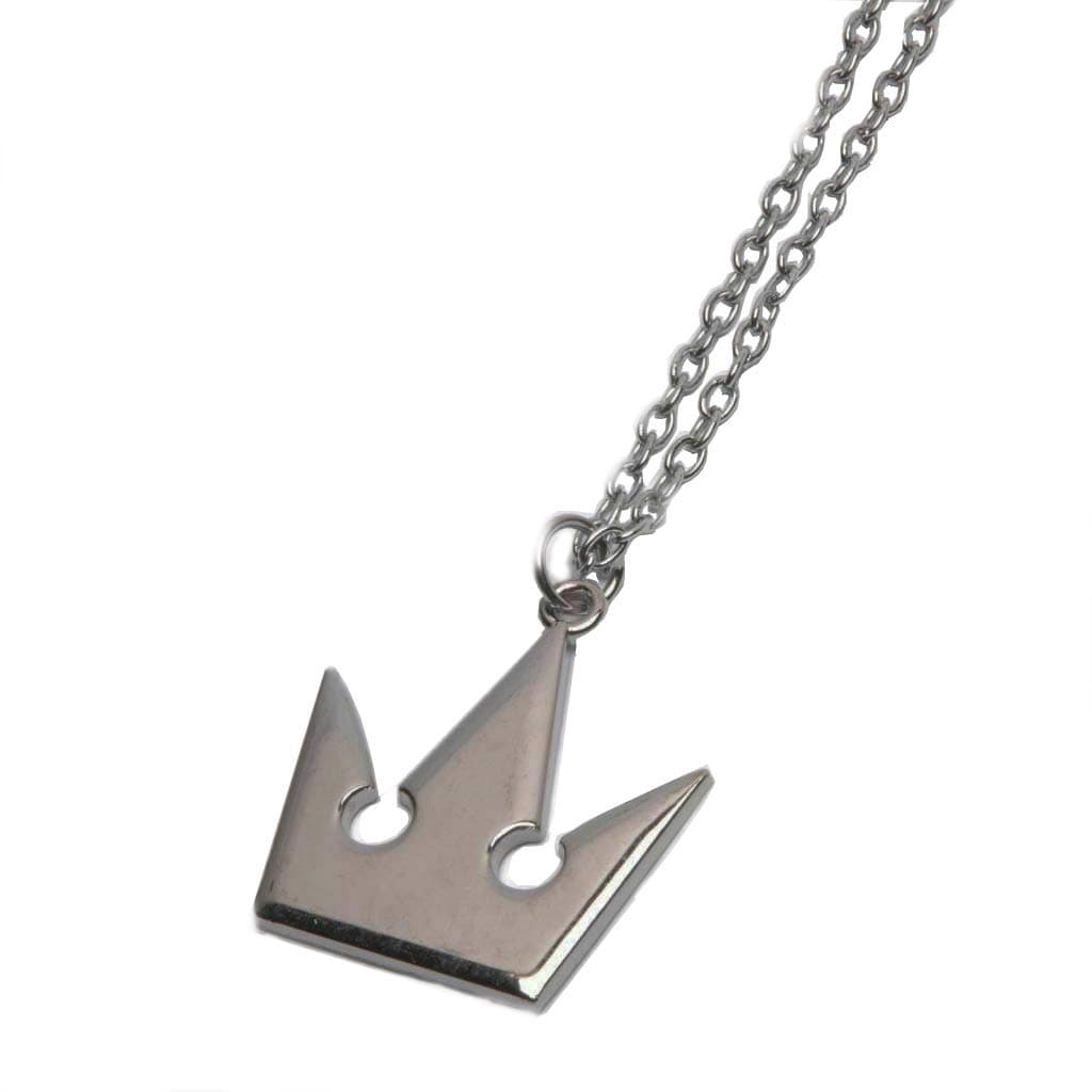 yakangda Kingdom Hearts Sora Necklace Plated Halloween Cosplay Costume Sora Necklace Silver Crown Pendant Necklace Accessory
