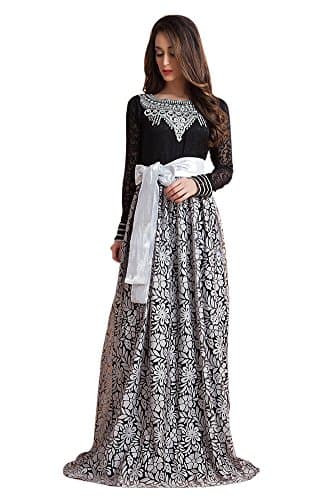 Kolkozy Fashion Women's Arabic Dubai Party Maxi Kaftan Dress for Muslim