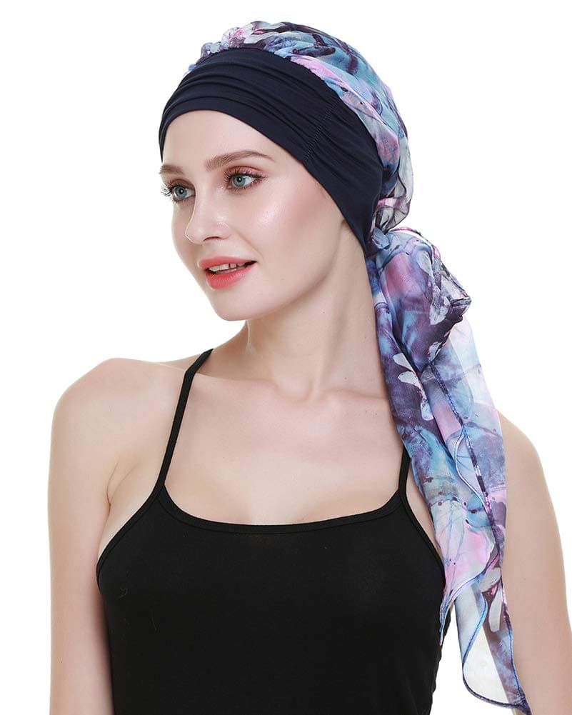 FocusCareChemo Headwear Turbans for Women Long Hair Head Scarf Headwraps Cancer Hats