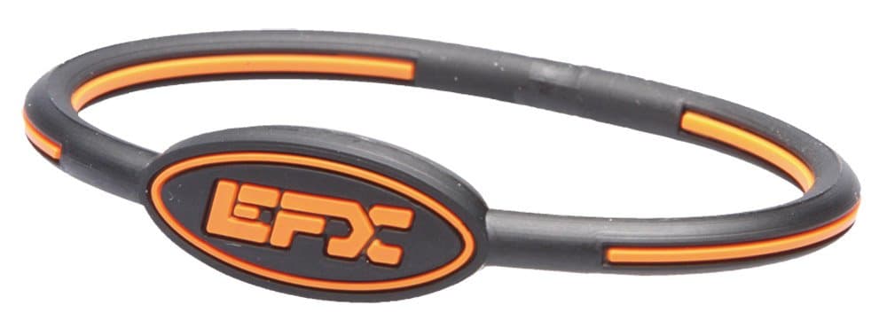 EFX Silicone Oval Wristband (Black/Orange, 7-Inch)