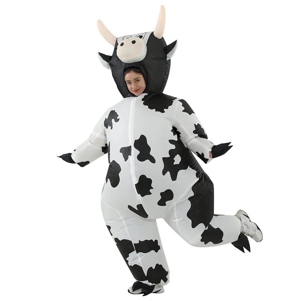 Cow Costume Inflatable Cow Costume Adult Blow Up Costume Funny Cow Inflatable Costume for Halloween Christmas