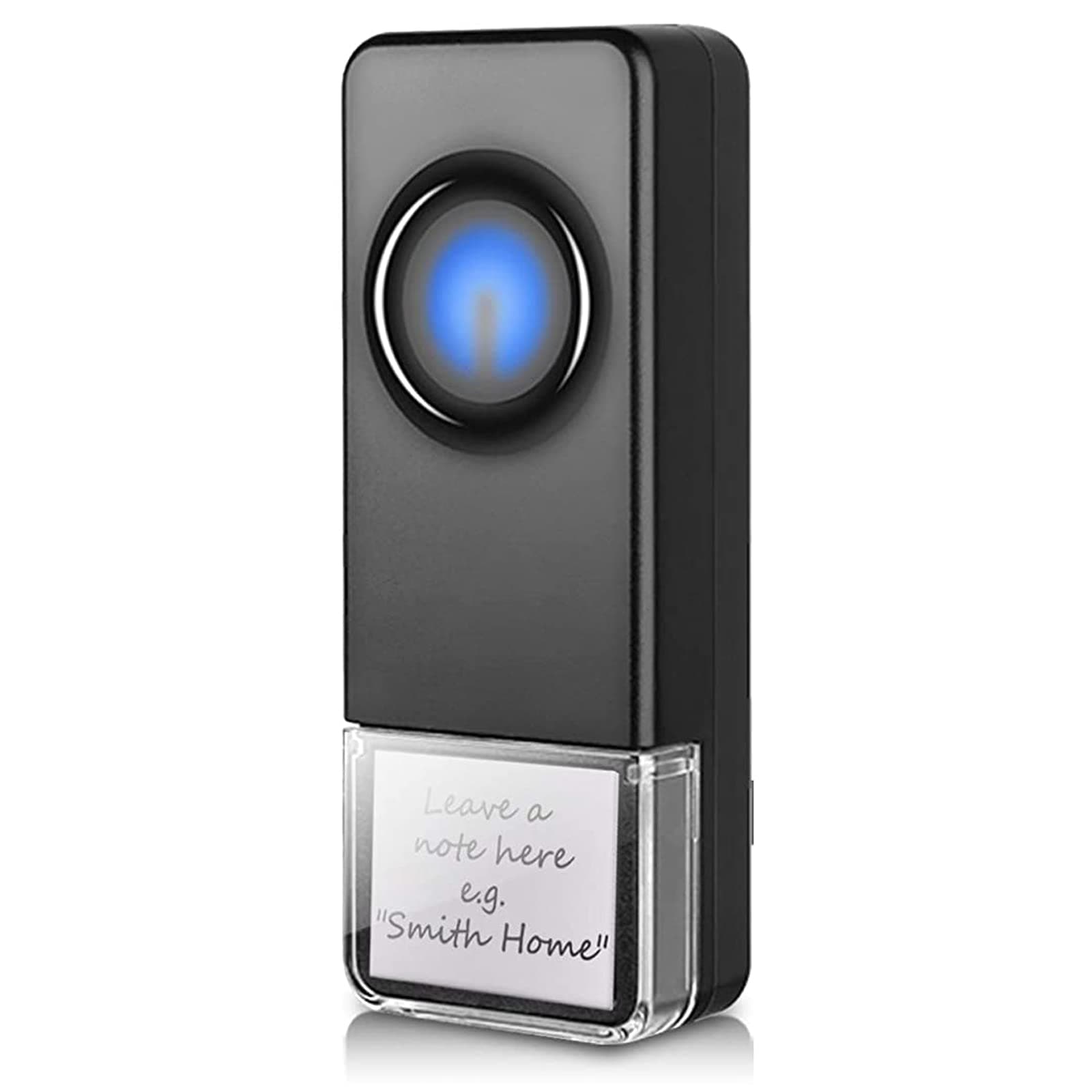 Wireless Doorbell Transmitter PHYSEN Single Push Button for Home/Classroom Doorbell without Receiver Black
