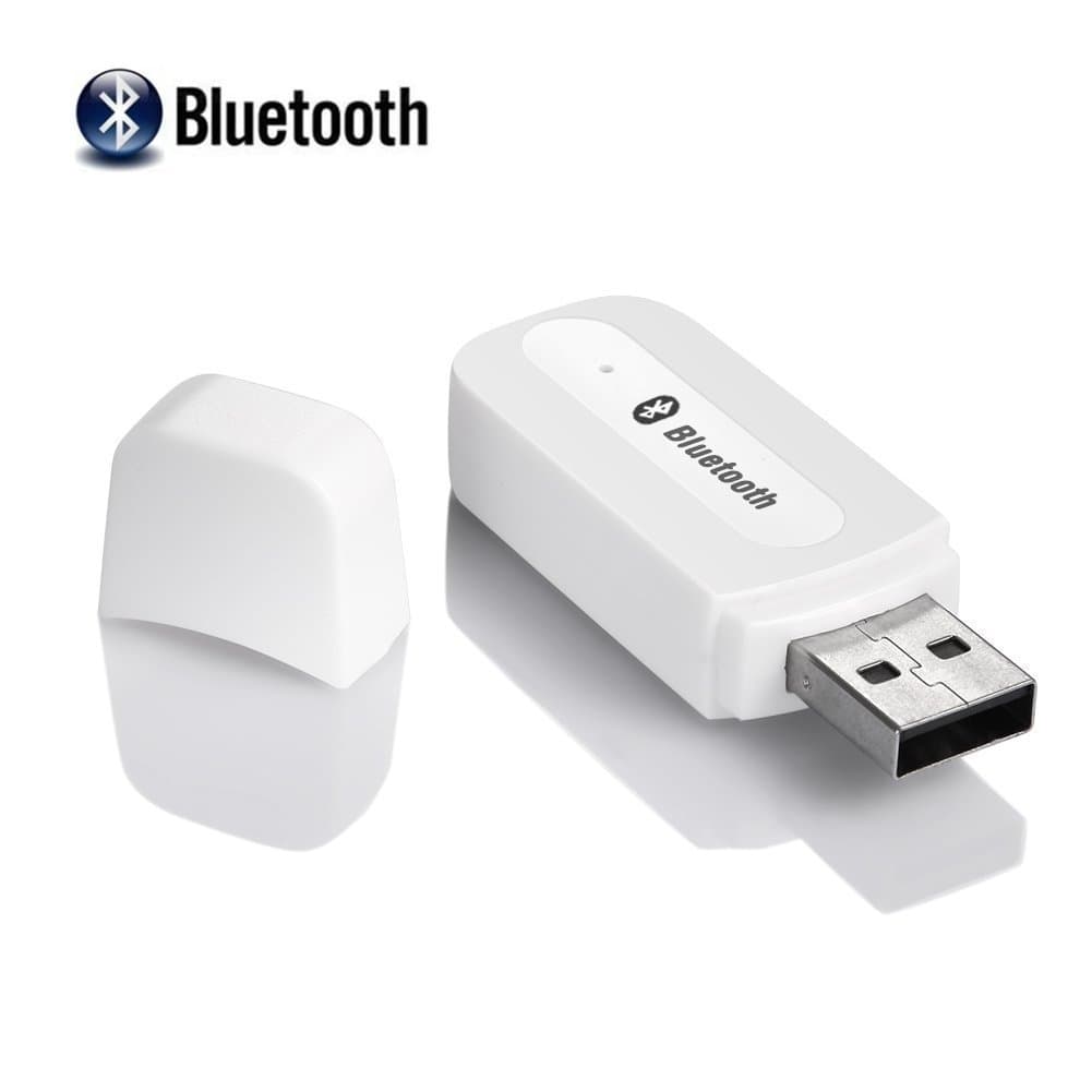 Bluetooth Adapter Receiver, Car Kit Mini USB Wireless Audio Adapter Bluetooth Music Receiver & Adapter Home /Car Phone iPhone Stereo Speakers Headphones Car (AUX Input) Music Sound System - White