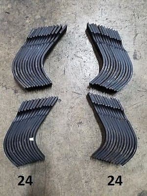 24 Each LH & RH Replacement Tiller Tines for Bush Hog RTS/RTL Tiller Part # 64454 and 64452