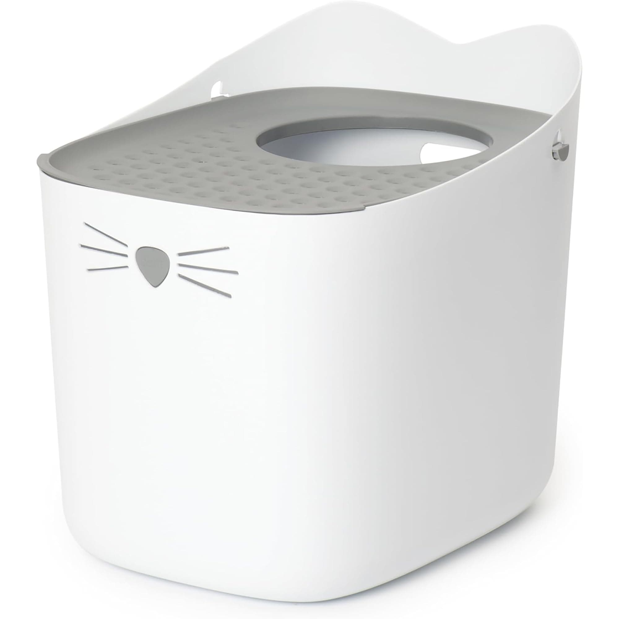 PIXI Top-Entry Litter Box – Modern, Leak-Proof Cat Litter Box with Anti-Tracking Lid, Easy-Clean Design, Seamless & BPA-Free – Reduces Litter Mess, Minimalist Style, Large Space for Cats