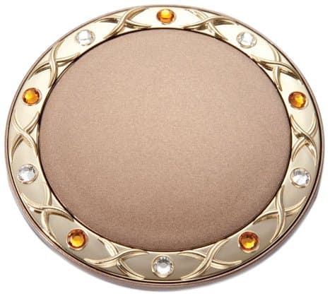 Brandon Femme M796 5X Normal View Swarovski Rhinestone Compact Mirror, Bronze