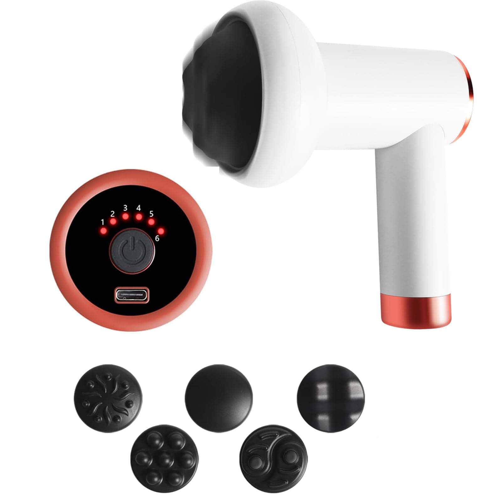 TERRIFI Cellulite Massager Body Sculpting Machine,6 Adjustable Intensities Electric deep Tissue Massager Cellulite Remover with 5 Washable Pads for Toning Abdomen, Legs, Arms and Thighs