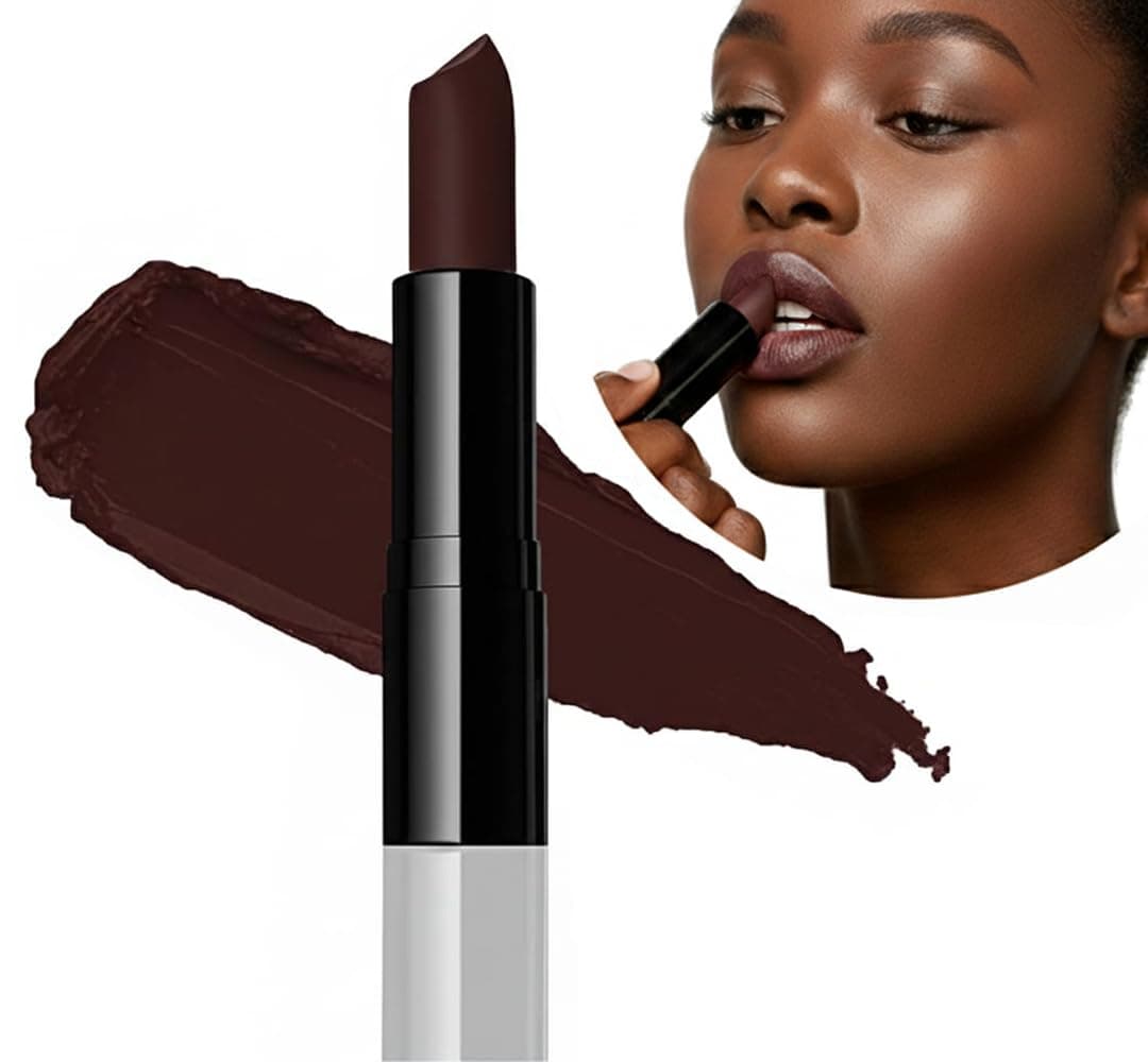 Luxury Lipstick, Vibrant Lip Makeup for Women of Color or Deeper Skin Tones, Demi-Matte Texture, Hydrates and Conditions Lips