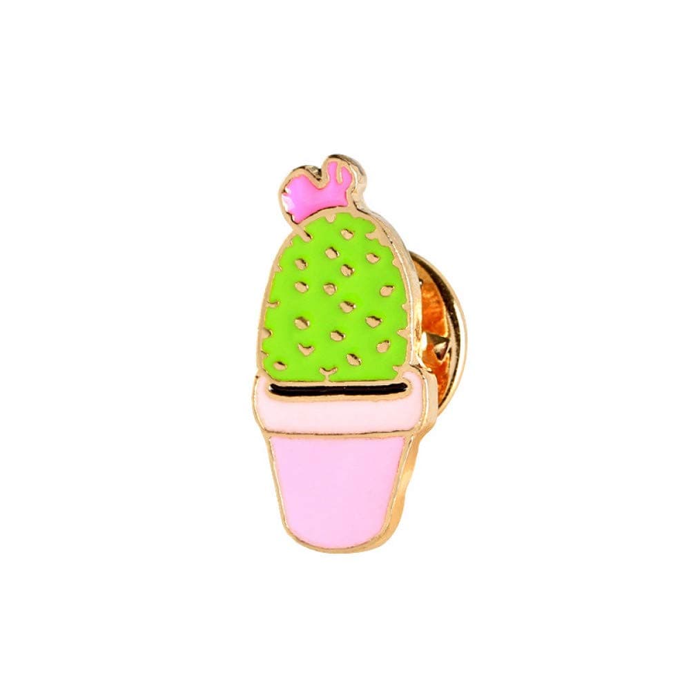 WYFCP Brooch Lovely Badge Plant Potted Collar Shoe Lips Enamel Brooch Coconut Tree Cactus Leaves Decorative Clothing Cartoon Pins Badge