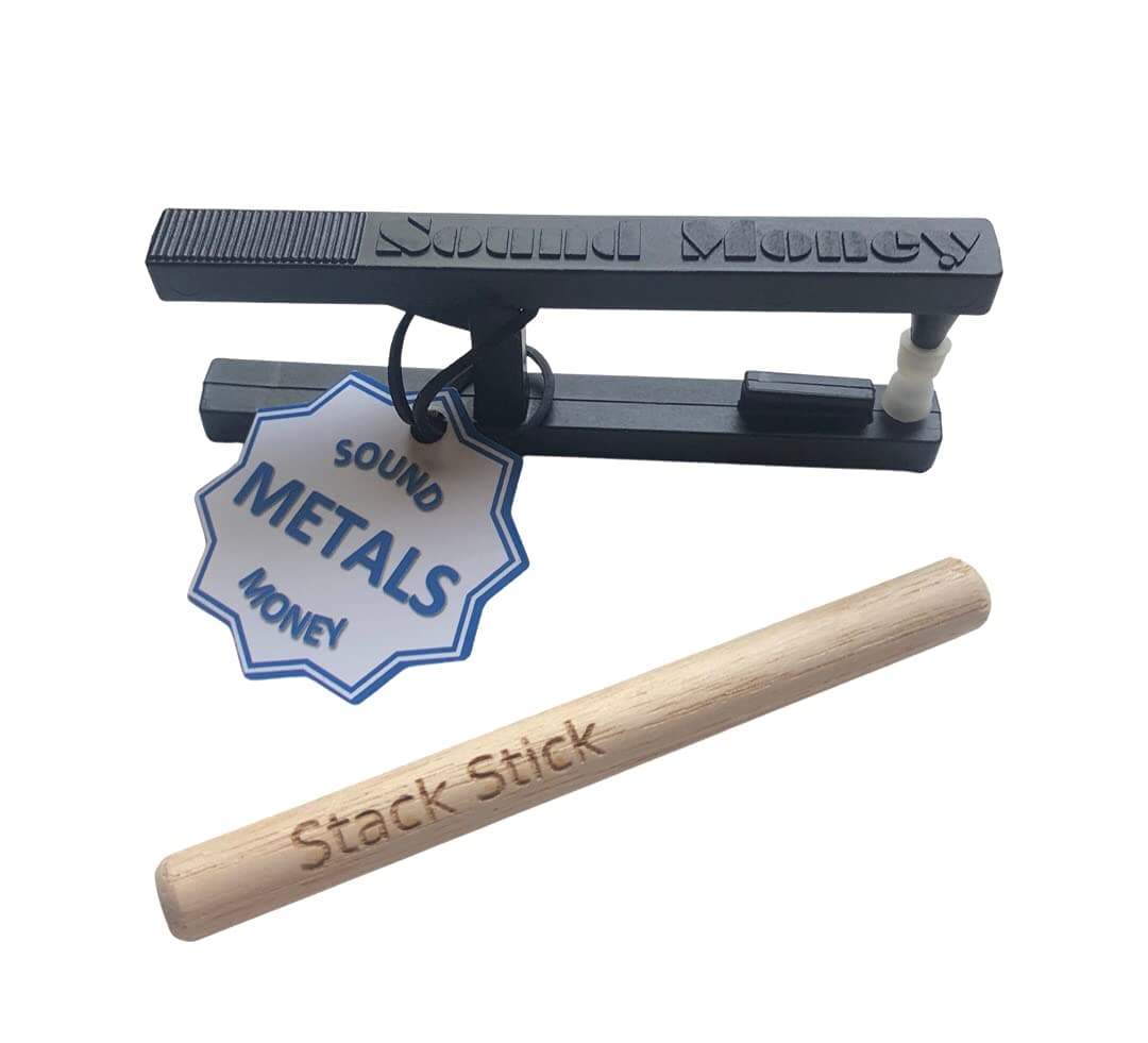 The Pocket Pinger + Stack Stick, Coin Ping Test (Black, 1 Pack) + StackerTools App