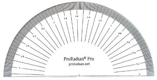 ProRadian® Pro Protractor: Professional 0.01 Radian Scale