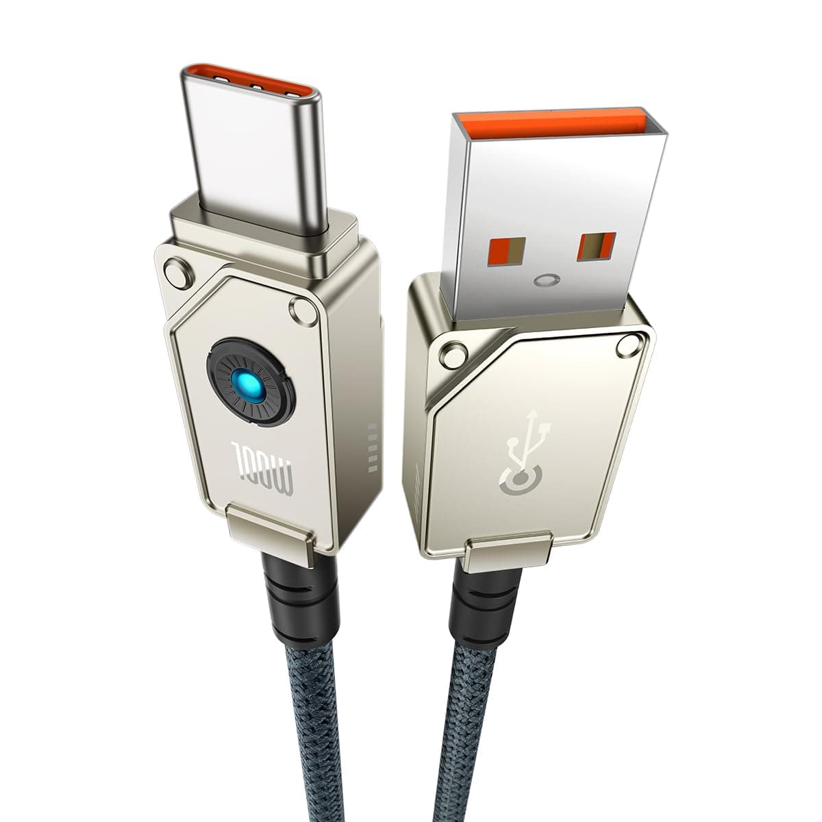 Baseus USB C Cable USB Type C Cable, 100W Unbreakable Series Fast Charging Data Cable, 6A Fast Charging for Honor Magic 6 Pro, Huawei P50 P30 Pro (White, 1M)