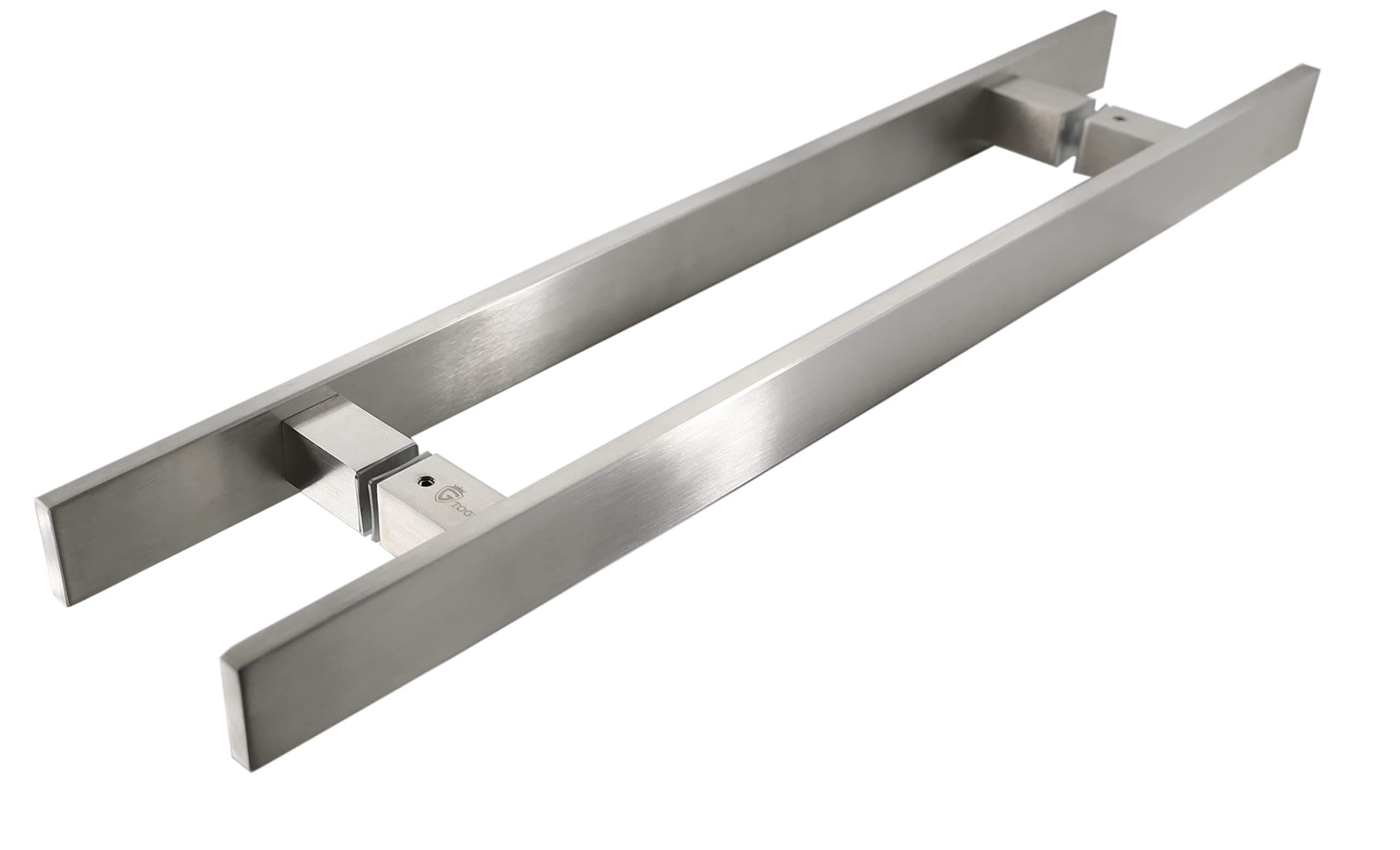 TOGU TG-6018 36 inches Solid Standoffs Heavy-Duty Commercial Grade-304 Stainless Steel Push Pull Door Handle/Barn Door Pull Handle/Glass Pulls, Full Brushed Stainless Steel Finish