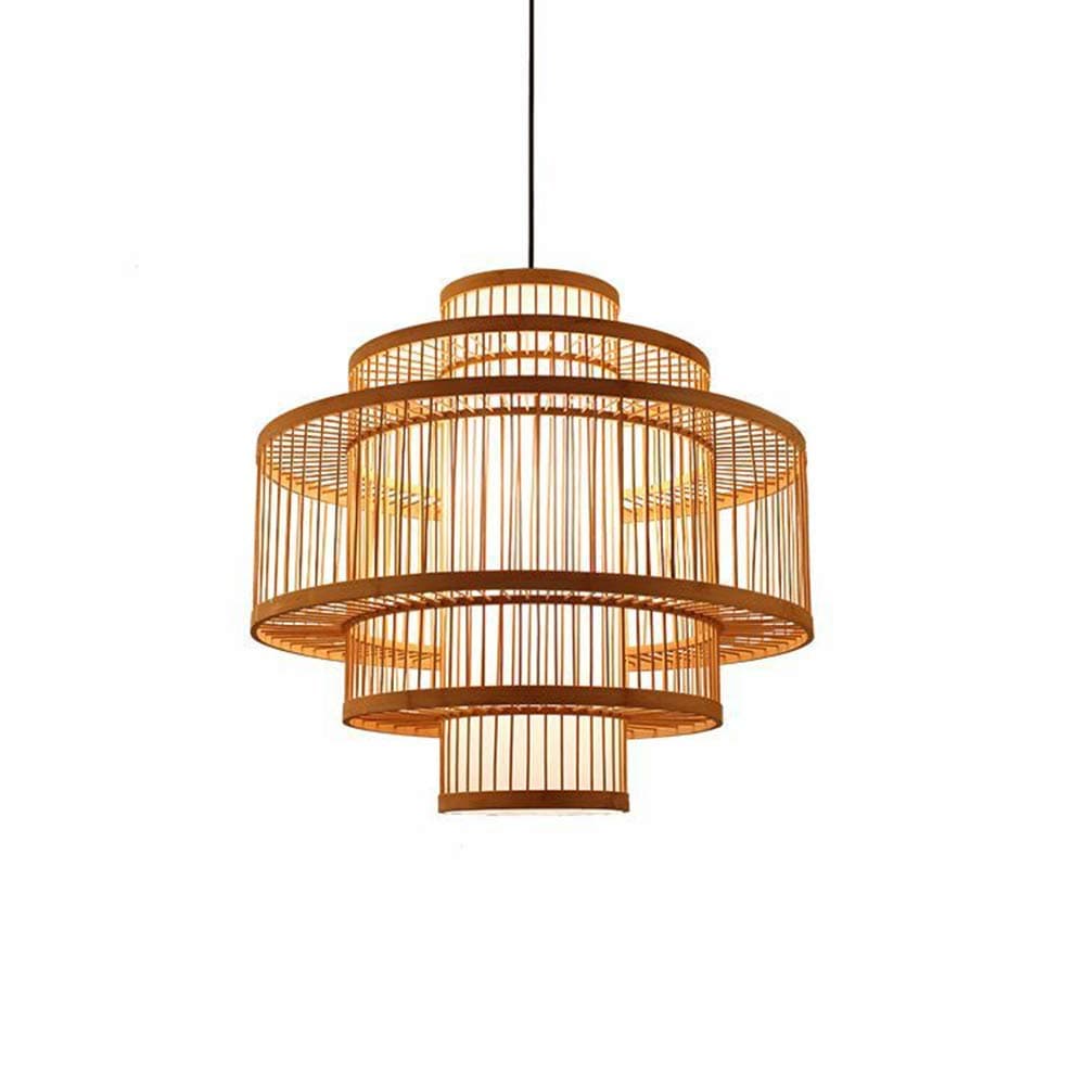 Nordic Simple Branch Shape Chandelier, Southeast Asian Tropical DIY Wicker Rattan Hanging lamp, Restaurant bar Hotel Bedroom Living Room Chandelier,50 * 50CM