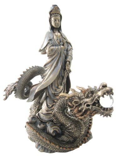 Guan Yin Kuan on Dragon Figurine Statue Figure Guanyin by francescaskitchen