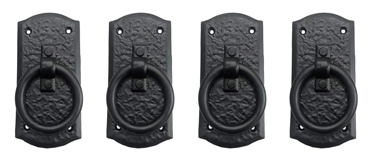 Adonai Hardware "Zuriel" Antique Iron Door Knocker (4, Black Powder Coated)