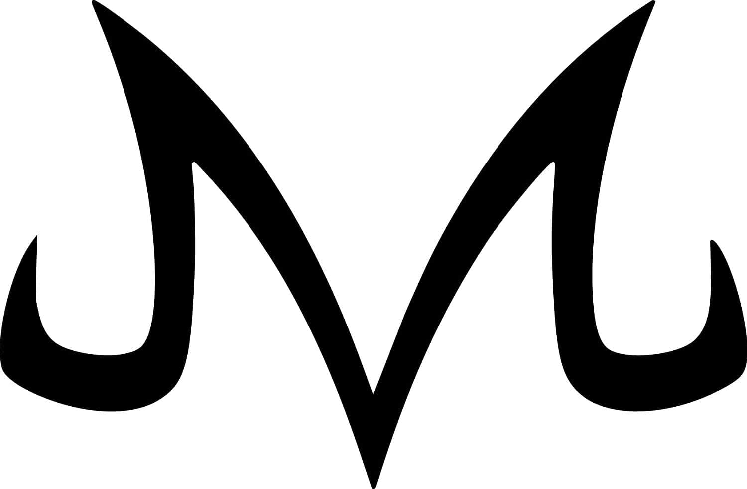 Dragon Ball Z Majin Boo M Symbol Goku Silhouette Decal Vinyl Sticker Black Cars Trucks Vans SUV Laptops Walls Glass Metal - 5.5 inches