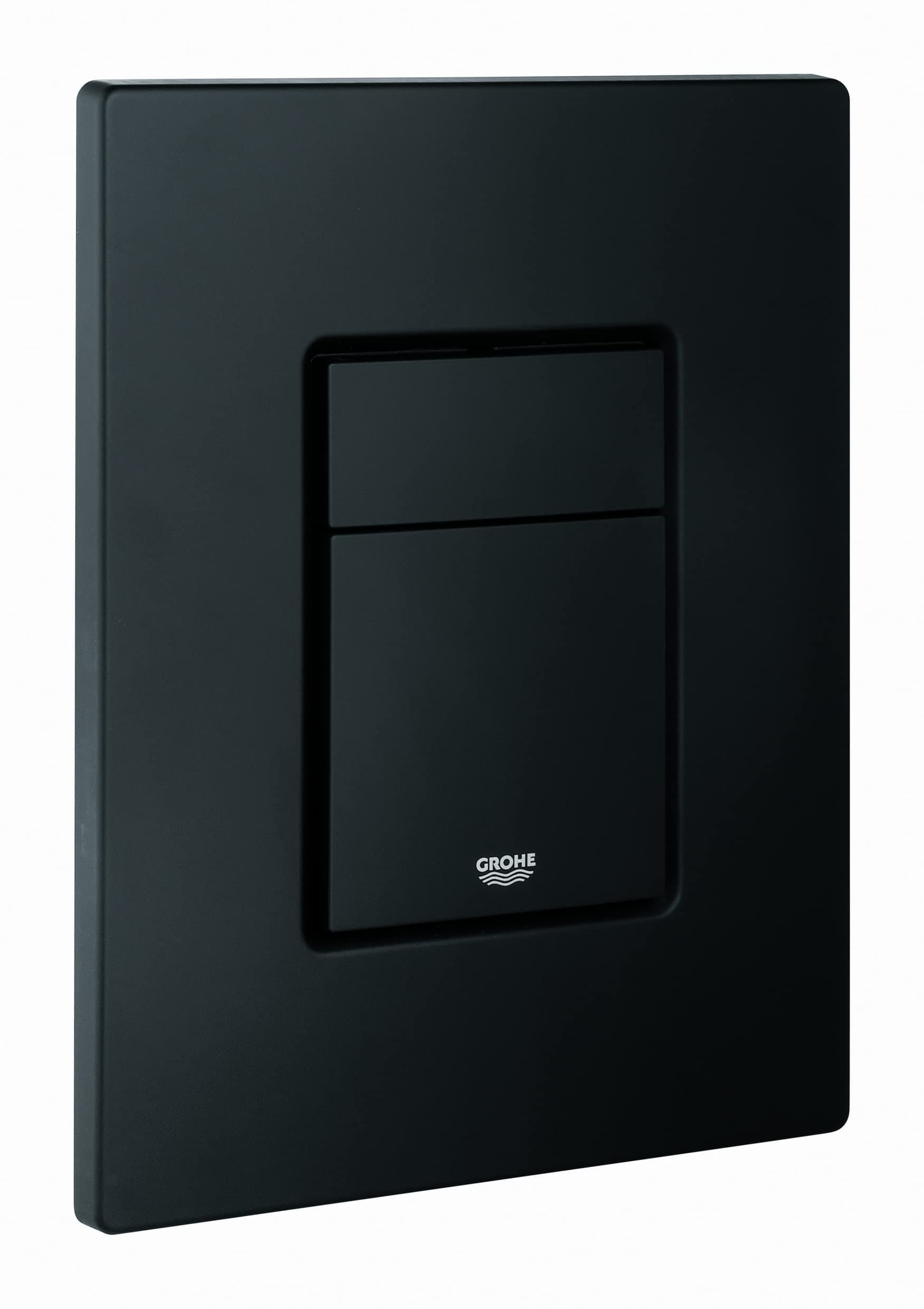 GROHE EVEN - Concealed GD2 Reservoir Flush Plate (Water Saving, Dual Flush Pneumatic Drop Valve, Start & Stop Operation, Easy Installation) Size 156x197mm Phantom Black 38966KF0