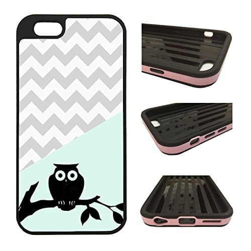 CorpCase iPhone 6 Case / iPhone 6S (4.7") Case - Owl Mint Grey Chevron/ Hybrid ULTRA Protective iPhone 6 Case With Great Style - Features Unique 2-in-1 Hybrid protection with TPU + Plastic.