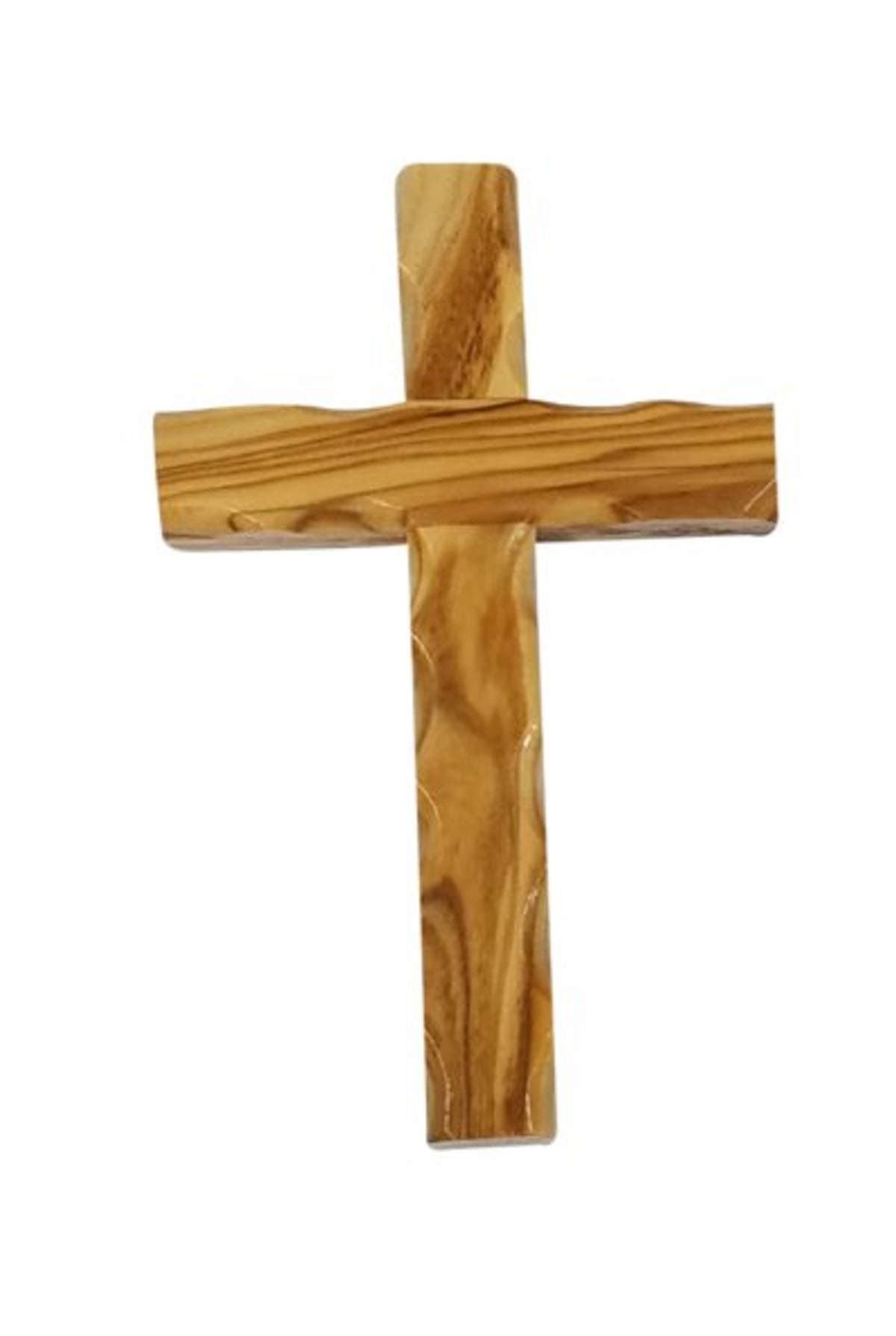 Bethlehem Gifts TM Olive Wood Catholic Cross (6")