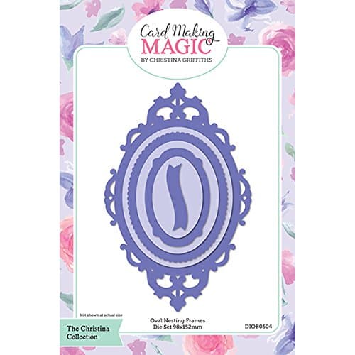 Card Making Magic Die Set Nesting Frames Oval Set of 7 by Christina Griffiths