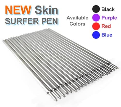 Brass Pen Tattoo Skin Marking Pen 10-pack (Purple)