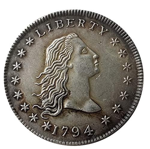 Rare Antique United States 1794 Flowing Hair Liberty Silver Color Dollar