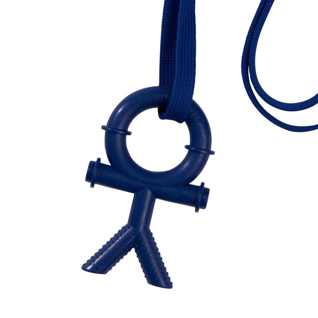 Sensory Direct Chewbuddy Tuff Stickman - Pack of 1, Strong Sensory Fidget Toy, Chew or Teething Aid | for Kids. Adults, Autism, ADHD, ASD, SPD, Oral Motor or Anxiety Needs - Blue