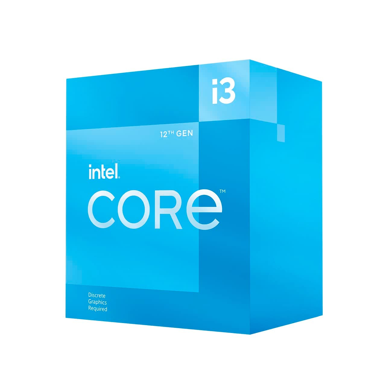 Intel Intel® Coreâ„¢ 12th Gen i3-12100F desktop processor, featuring PCIe Gen 5.0 & 4.0 support, DDR5 and DDR4 support. Discrete graphics required.