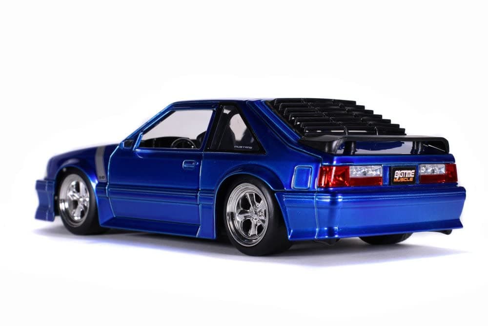 1989 Ford Mustang GT, Candy Blue - Jada Toys 31863/4-1/24 Scale Diecast Model Toy Car